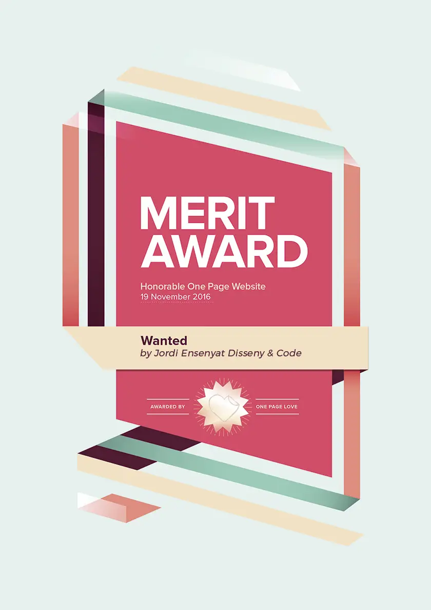 Portada de premio o mención de Jordi Ensenyat Disseny