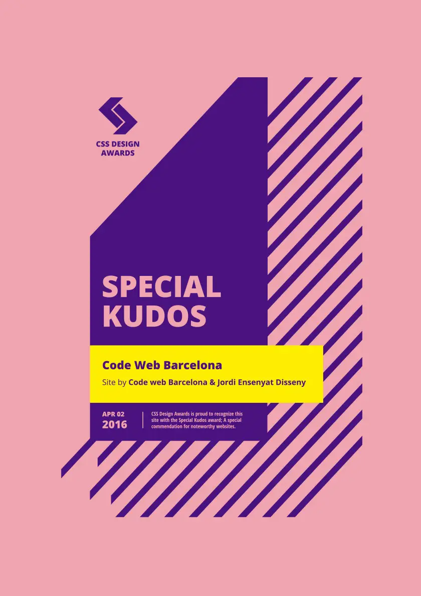 Portada de premio o mención de Jordi Ensenyat Disseny